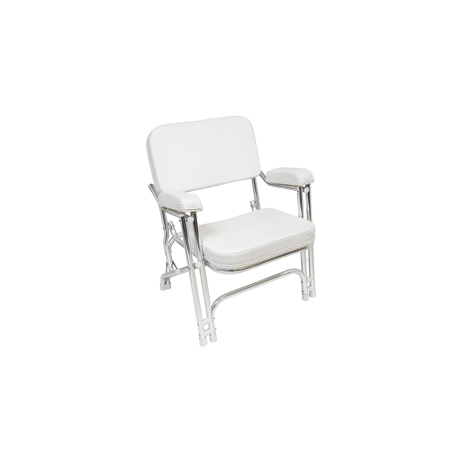 Seachoice Folding Deck Chair - White - Image 5