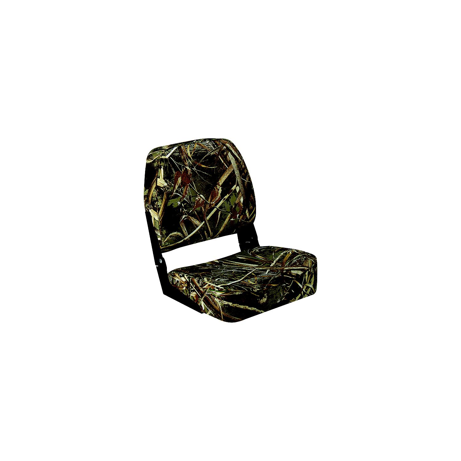 Wise 3312733 Promotional Marine Grade Vinyl 16.25" D × 16" W × 18" H Low Back Boat Seat, Real Tree Max 5 Camo