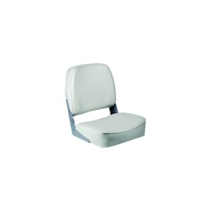 Wise 3313710 Promotional Marine Grade Vinyl 16.25" D × 16" W × 18" H Low Back Boat Seat, White