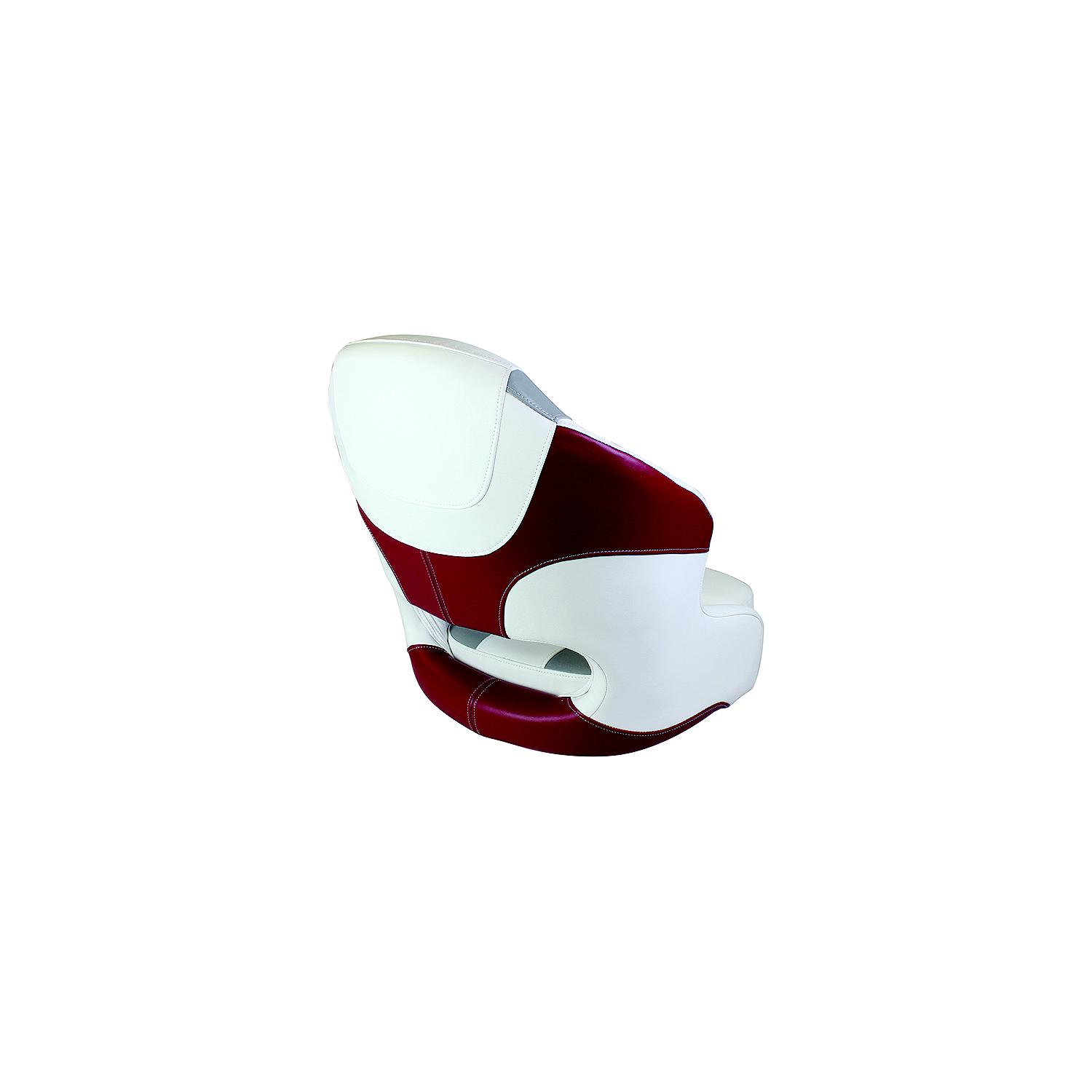 Wise Baja Series Bucket Seat w/Bolster, Brite White / Grey / Dark Red - Image 3