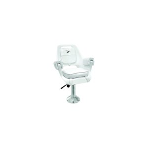Wise Deluxe Pilot Chair w/Padded Arm Rests & Cushions, White