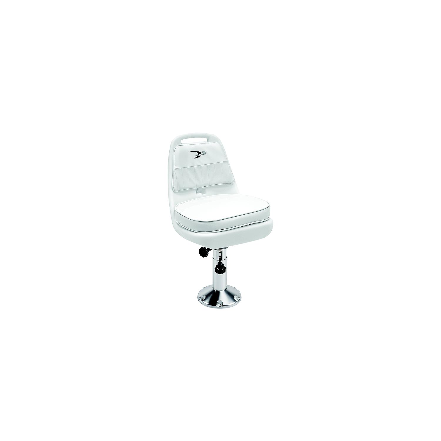 Wise Standard Pilot Chair Package With Chair, Cushions, Mounting Plate, Pedestal and Seat Spider - White
