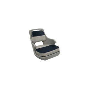 Wise 8WD0153660 Freshwater Bucket Seat W/Cushions, Gray/Navy - Gray Shell