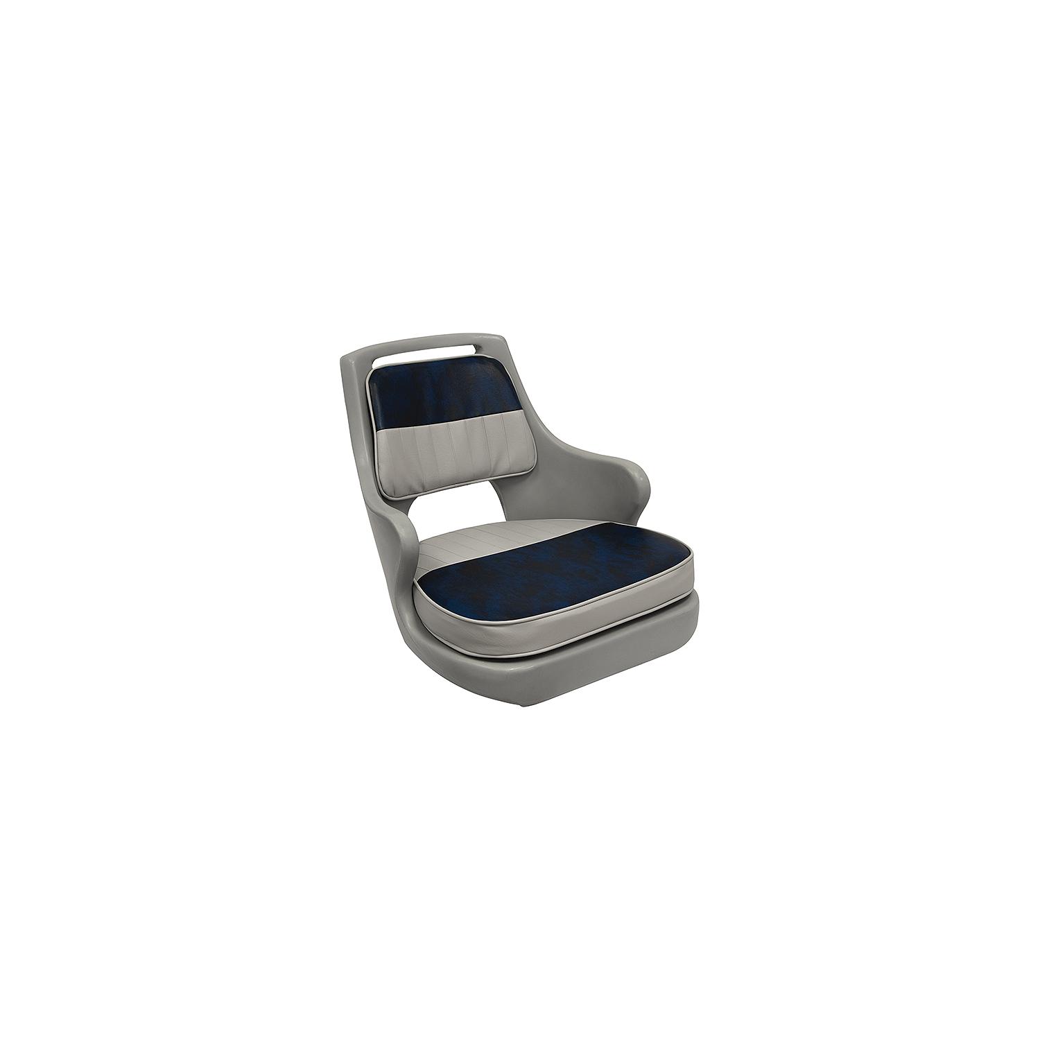 Wise 8WD0153660 Freshwater Bucket Seat W/Cushions, Gray/Navy - Gray Shell