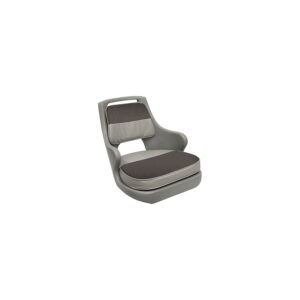 Wise 8WD0153664 Freshwater Bucket Seat W/Cushions, Gray/Charcoal - Gray Shell