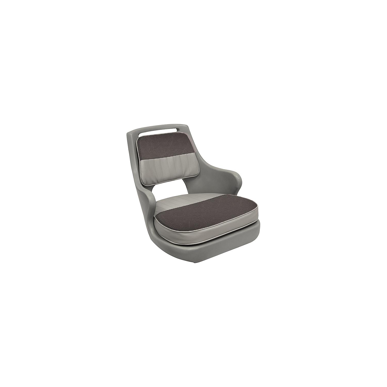 Wise 8WD0153664 Freshwater Bucket Seat W/Cushions, Gray/Charcoal - Gray Shell