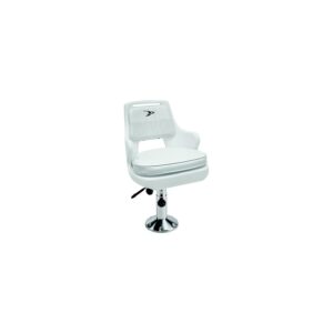Wise Standard Pilot Chair Package With Chair, Cushions, 12 to 18" Adjustable Pedestal and Seat Slide - White