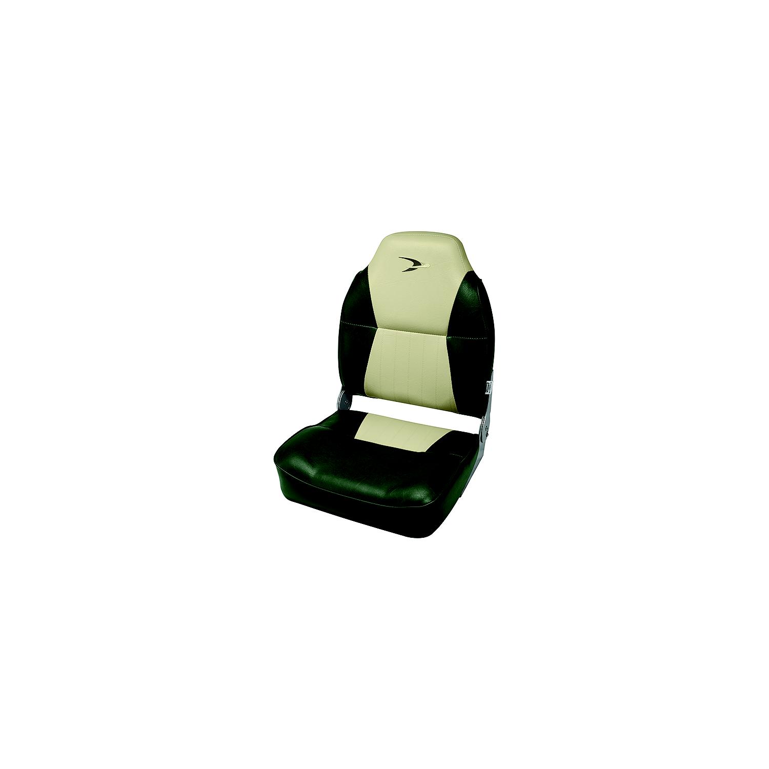 Wise Premium High Back Fishing Boat Seat - Green/Sand