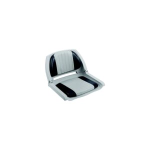 Wise WD139LS012 Deluxe Molded Plastic Fold-Down Seat w/Cushions, Gray/ Charcoal Cushion