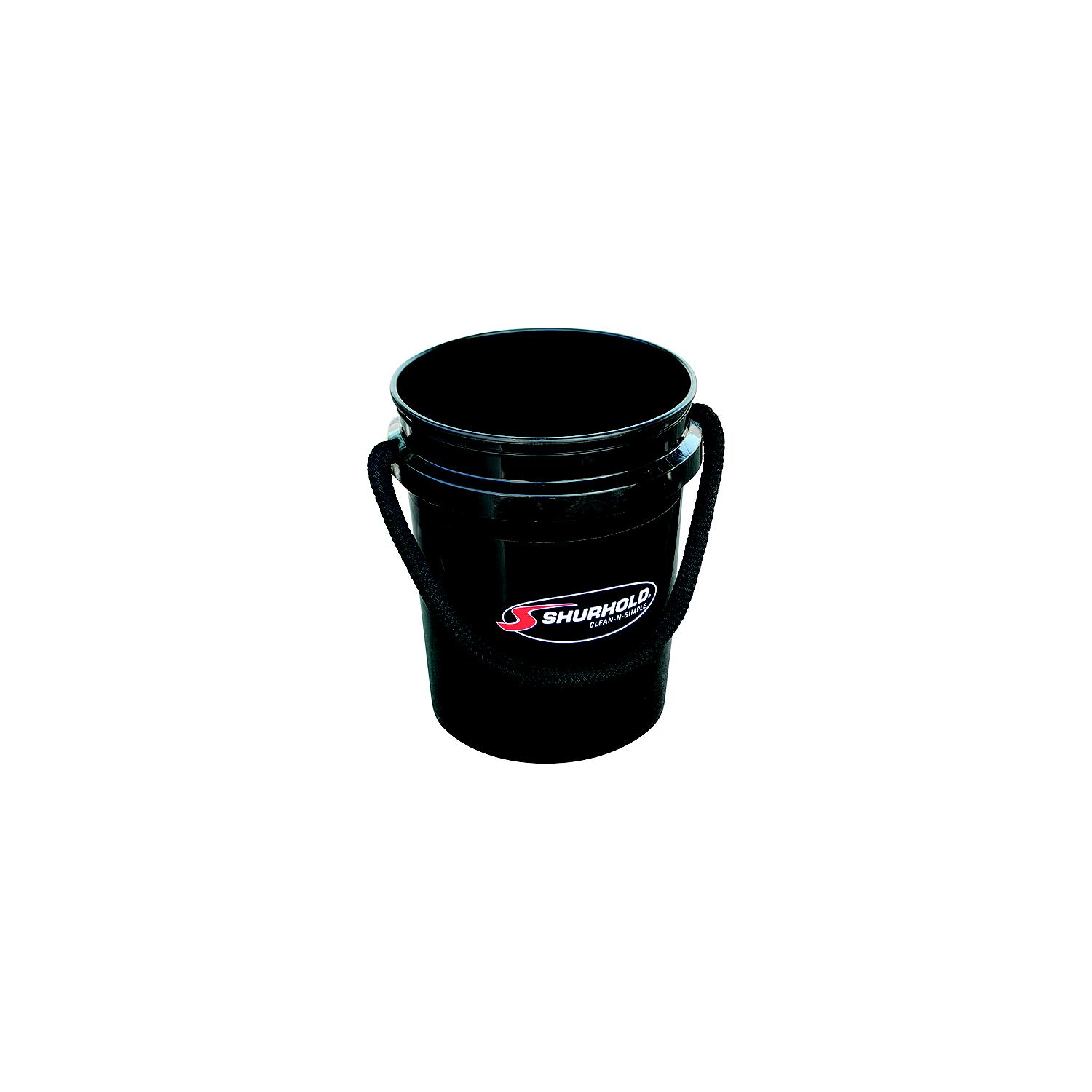Shurhold 2452 Rope Handle Bucket, 5 Gal., Black