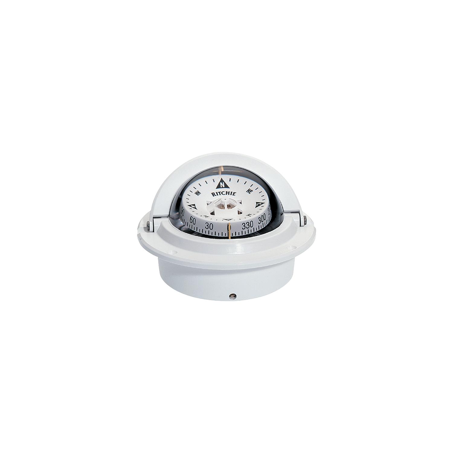 Voyager Compass-Flush Mount, Combi Dial, White