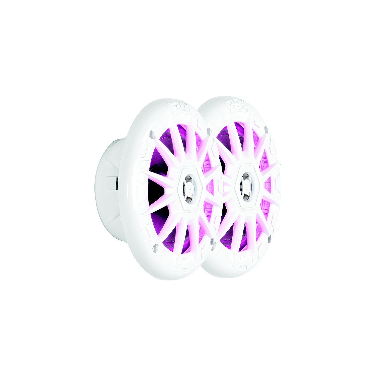 BOSS MRGB55W 5-1/4" 2 Way Weatherproof LED Marine Full Range Speakers