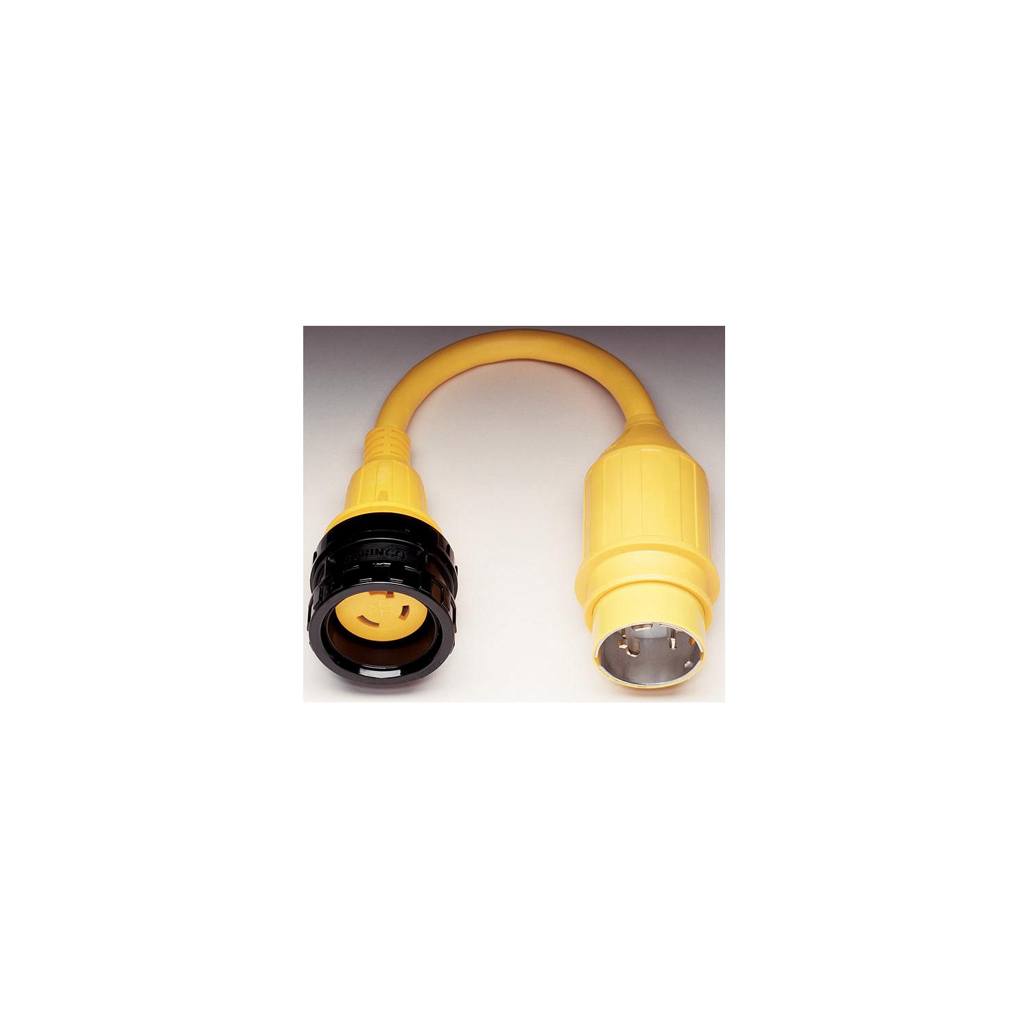 Marinco Standard Pigtail Adapter Dock Side Male 50A 125V Locking to Boat Side Female 30A 125V Locking With Sealing Collar System - Image 10