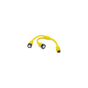 Marinco 153AY Standard "Y" Adapter Dock Side Male 50A 125/250V Locking to Boat Side Female 2-30A/125V Locking With Sealing Collar System