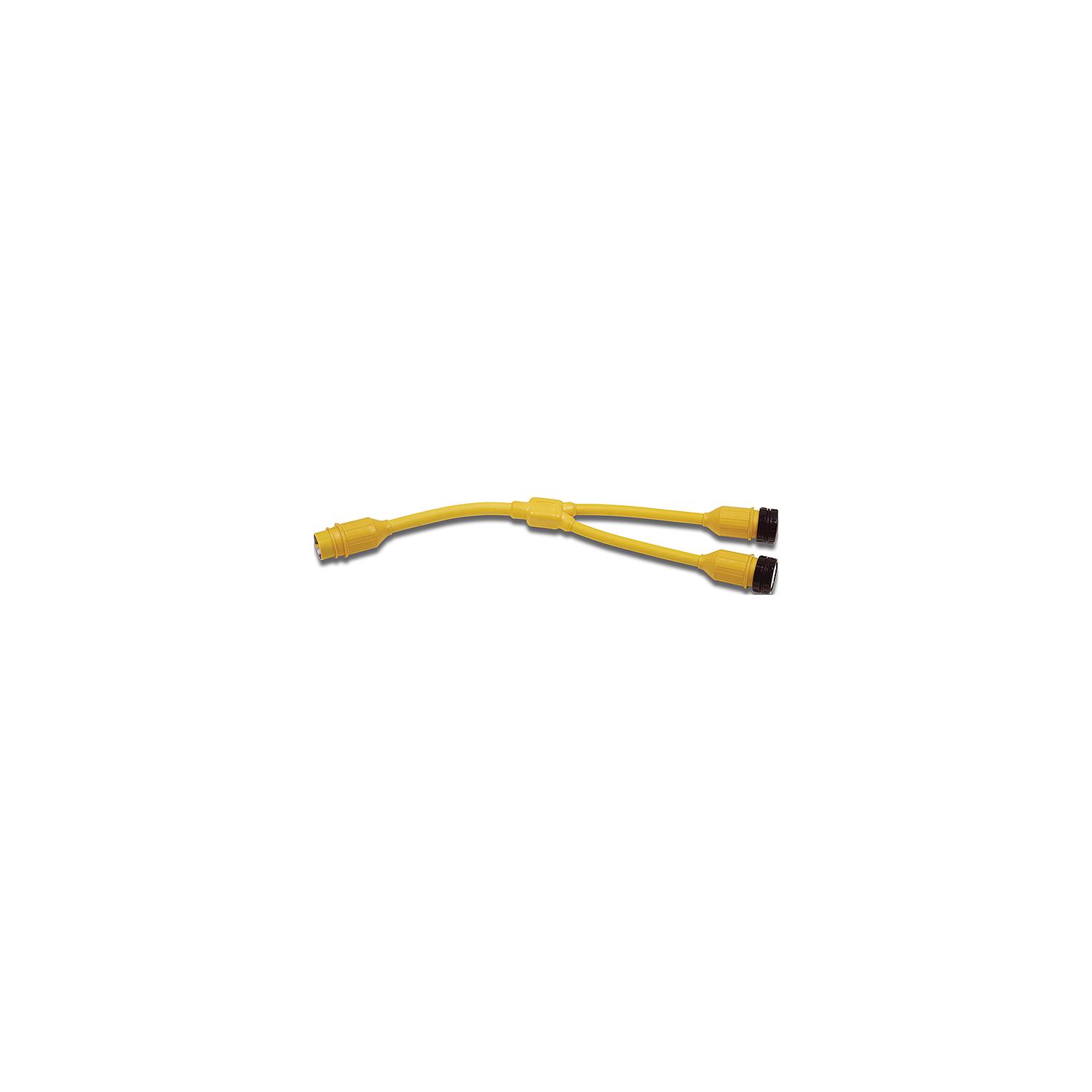 Marinco 154AY Standard "Y" Adapter Dock Side Male 50A 125V Locking to Boat Side Female 2-50A/125V Locking With Sealing Collar System