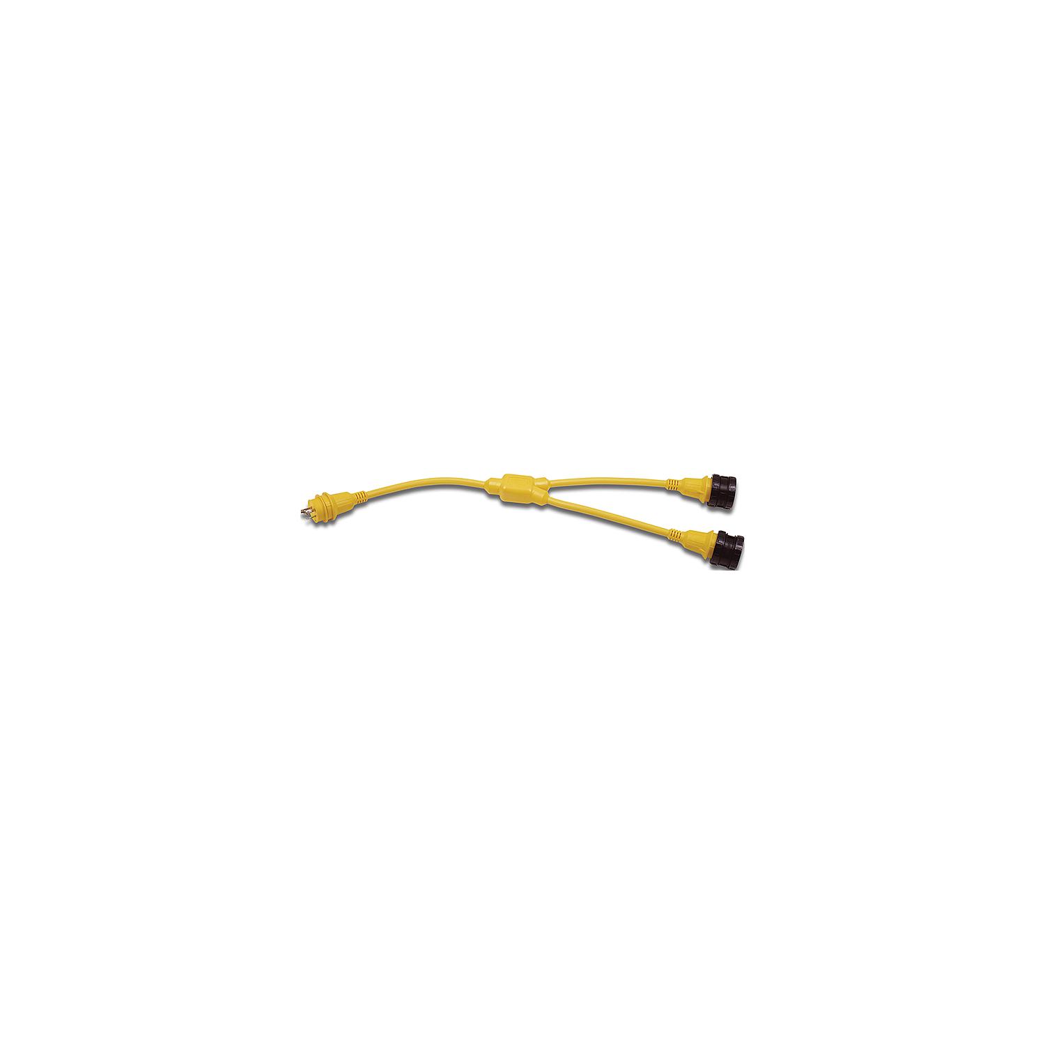 Marinco Standard "Y" Adapter Dock Side Male 50A 125V Locking to Boat Side Female 2-30A/125V Locking With Sealing Collar System - Image 2