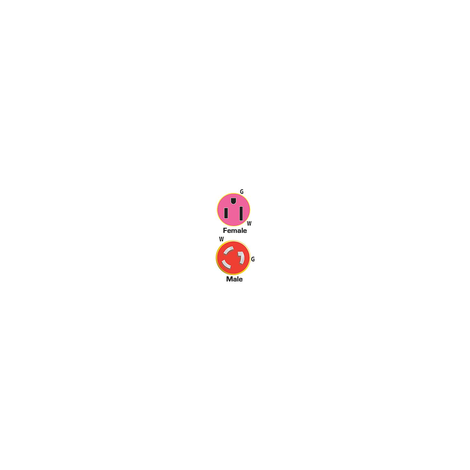 Marinco EEL Pigtail Adapter Dock Side Male 15A 125V Straight Blade With Locking Screw to Boat Side Female 30A 125V Locking With Sealing Collar System - Image 4