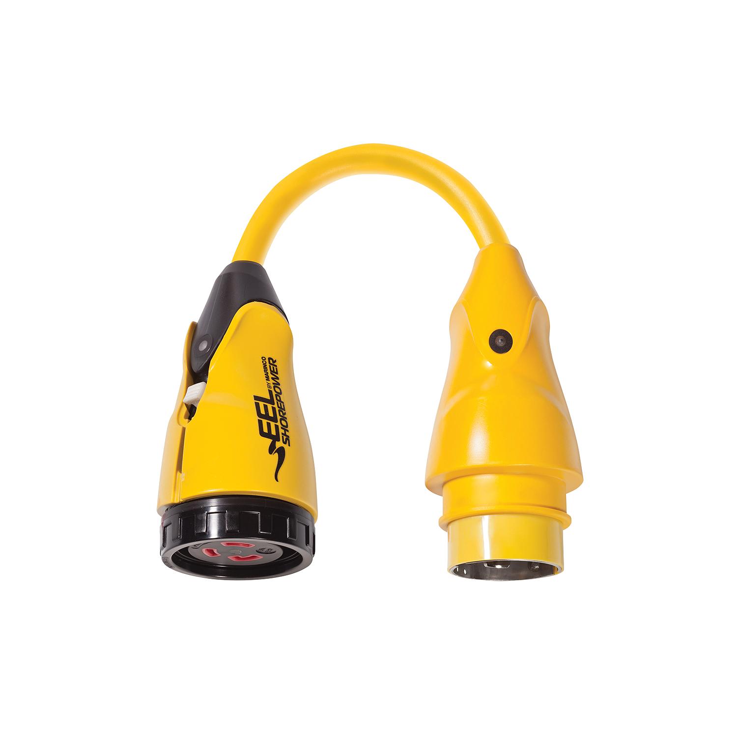 Marinco EEL Pigtail Adapter Dock Side Male 15A 125V Straight Blade With Locking Screw to Boat Side Female 30A 125V Locking With Sealing Collar System - Image 12